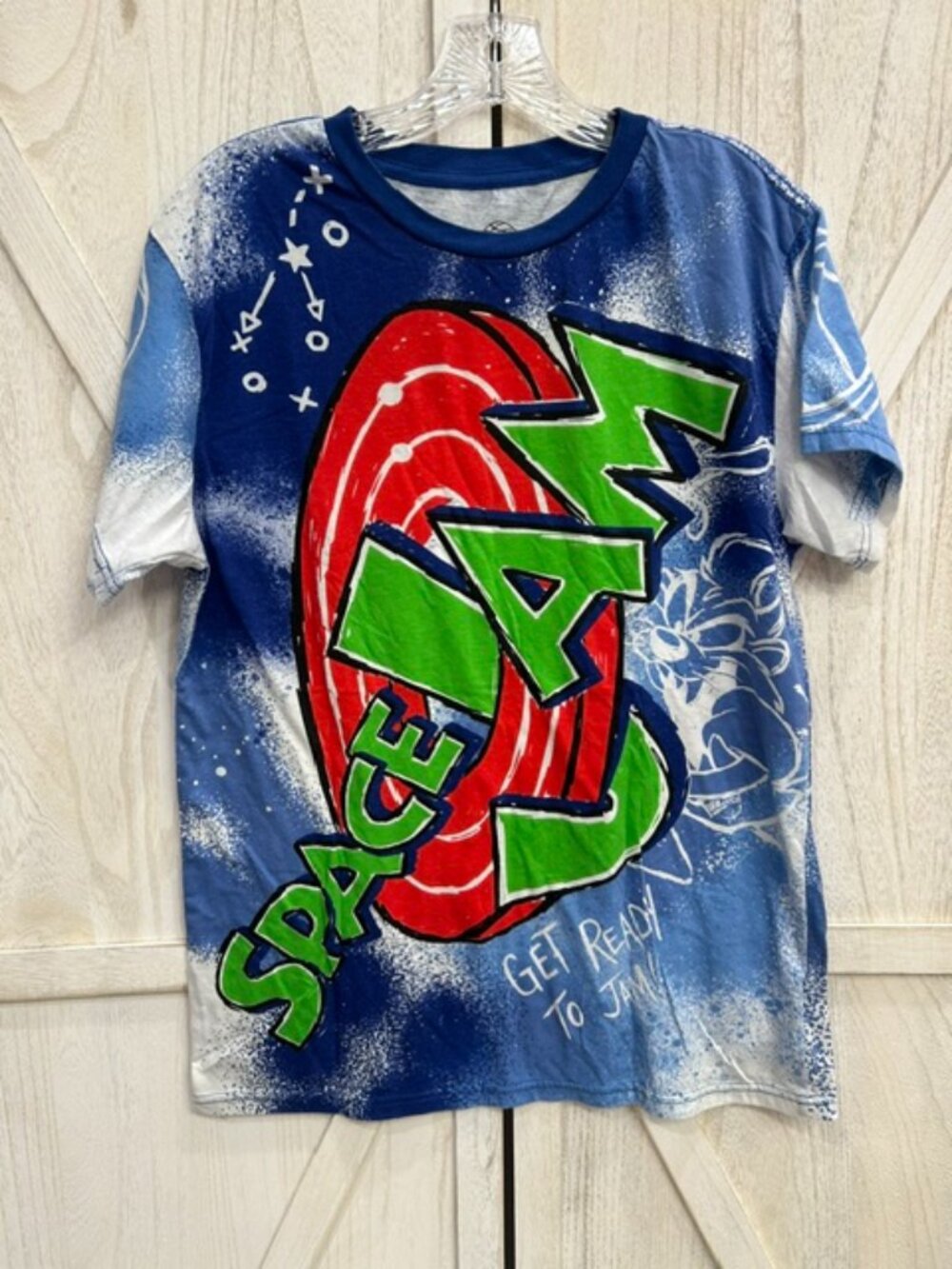 Space Jam A New Legacy Graffiti All Over Print Looney Tunes Tee Youth Large